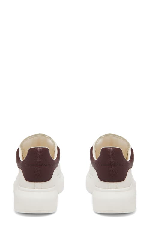Alexander Mcqueen Oversized Low-top Sneakers In Off White/bordeaux