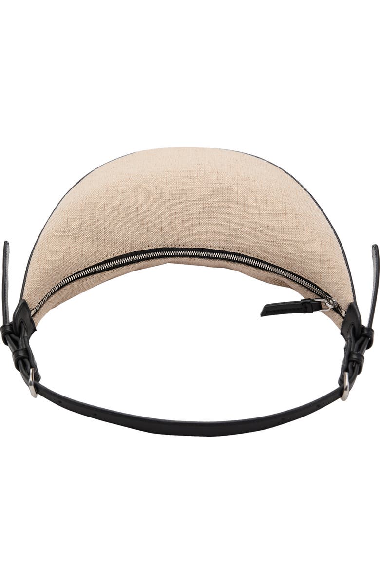 MANGO Mini Oval Linen Blend Shoulder Bag, Alternate, color,