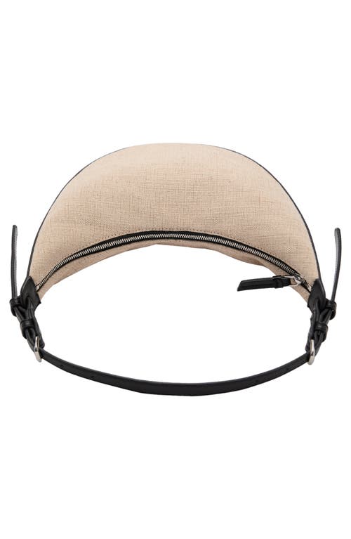 Mango Mini Oval Linen Blend Shoulder Bag