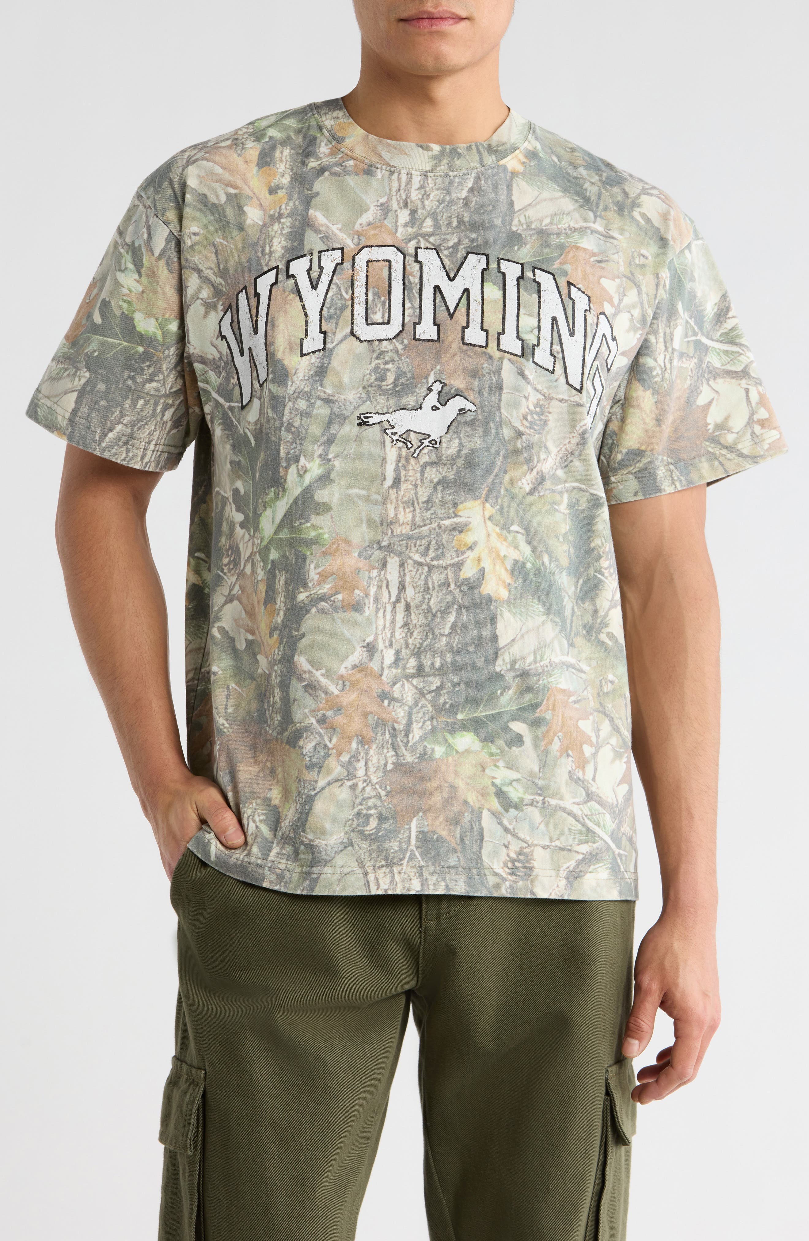 PacSun Wyoming Camo Cotton T-Shirt