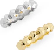 Covet Set of 2 Two-Tone Stackable Rings