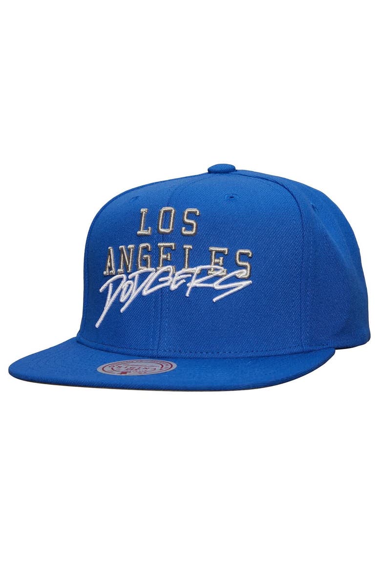 Men's Mitchell & Ness Royal Los Angeles Dodgers Team Tagged Snapback Hat, Main, color, Royal