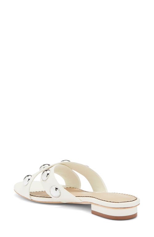 Cinq À Sept Grace Studded Slide Sandal In White