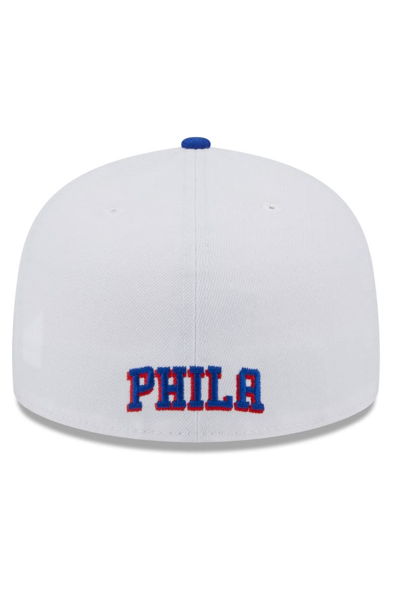 New Era Men's New Era White/Royal Philadelphia 76ers State Pride 59FIFTY Fitted Hat, Alternate, color,