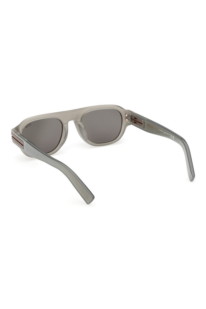 52mm Geometric Sunglasses, Alternate, color, GREY / SMOKE