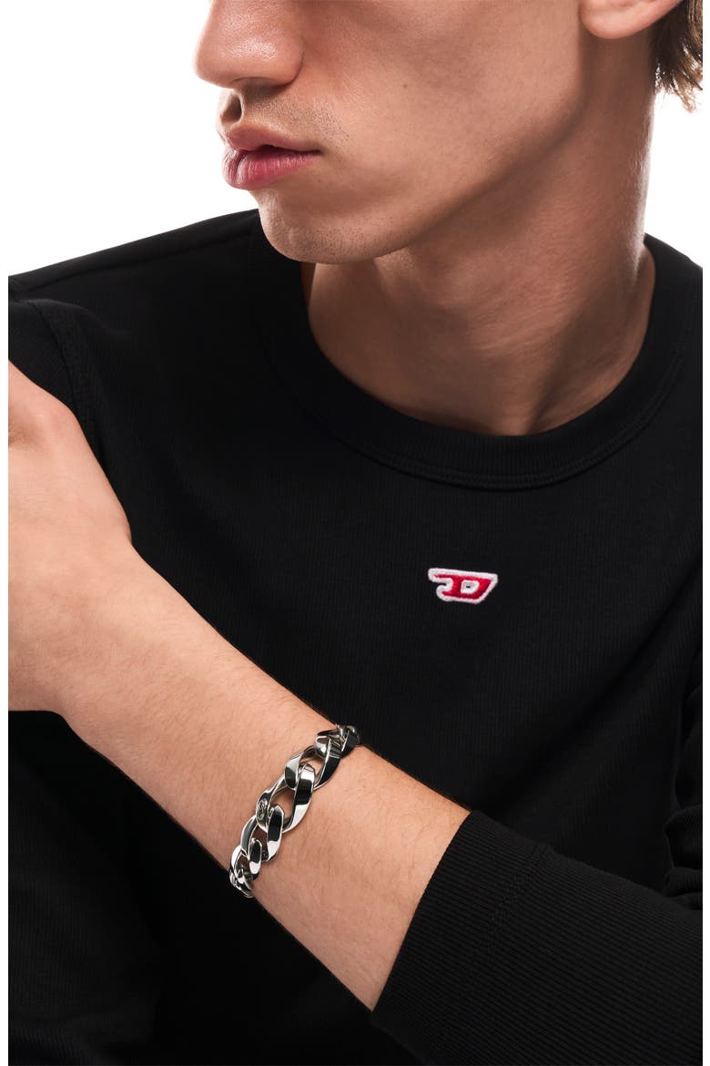 Curb Chain Bracelet, Alternate, color, SILVER