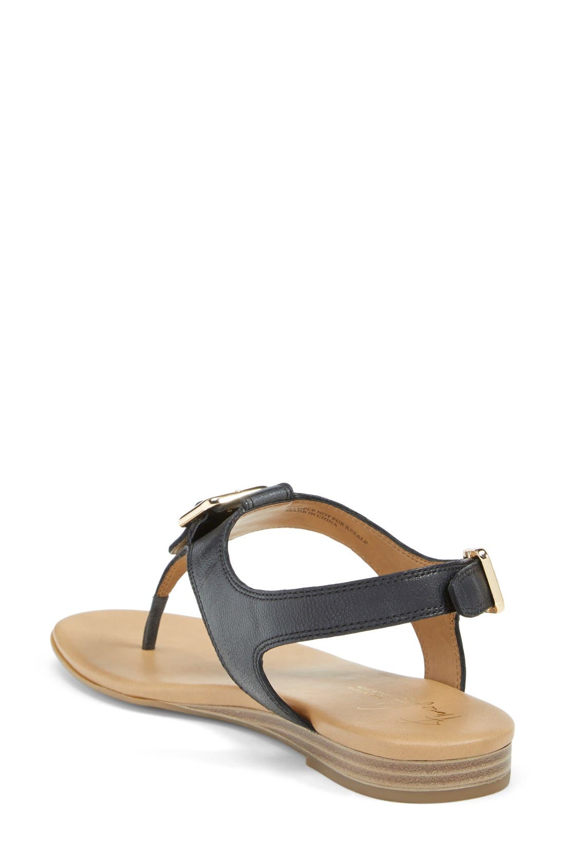 'Gita' Thong Sandal, Alternate, color, BLACK