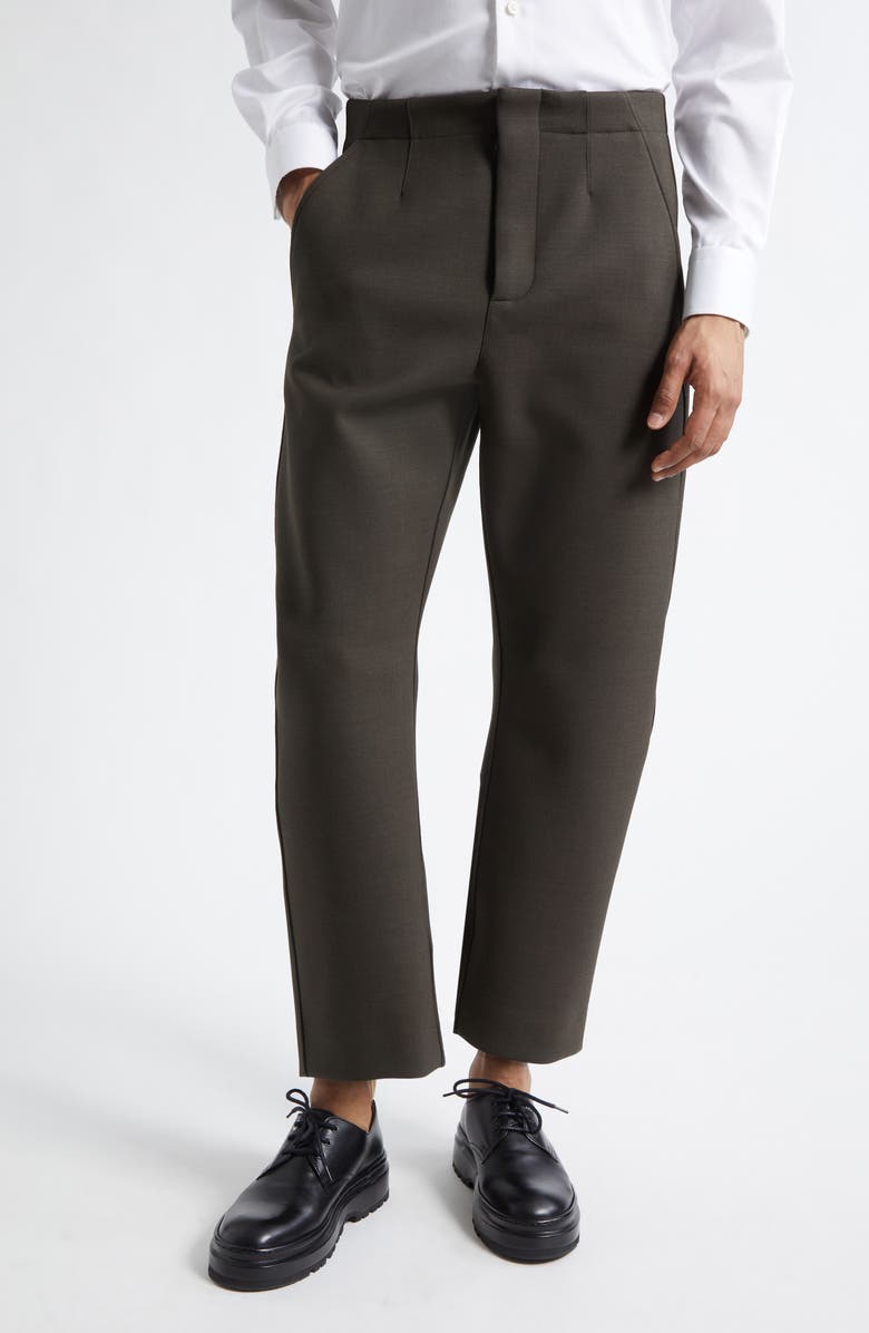 Jacquemus Le Pantalon Gardian Pinched Pants, Main, color, Dark Khaki