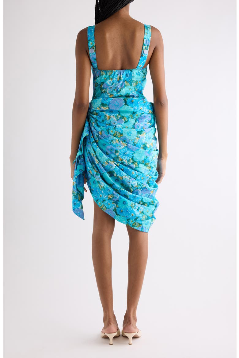 Daisies Print Organic Cotton Poplin Dress, Alternate, color, MULTICOLOR BLUE