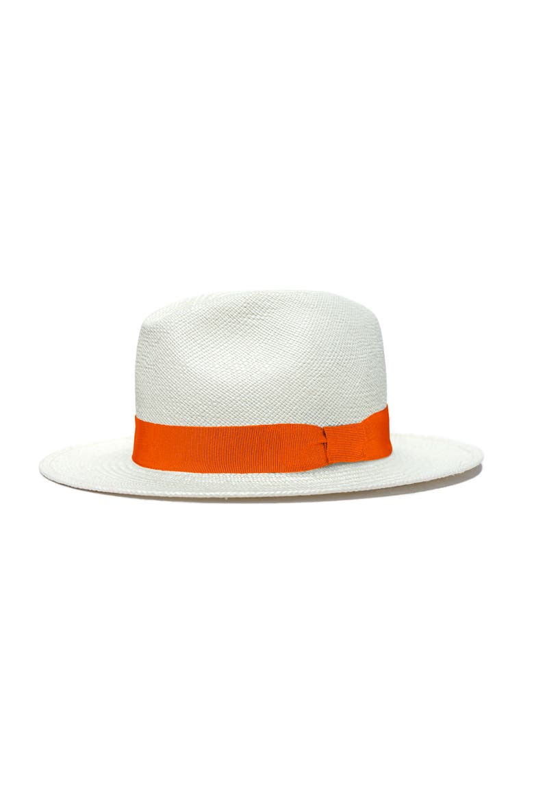 Panama orange straw hat, Main, color, Orange