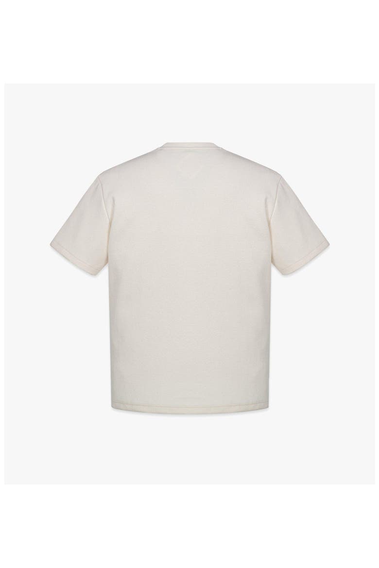 Logo Patch Bouclé T-Shirt, Alternate, color, Ivory