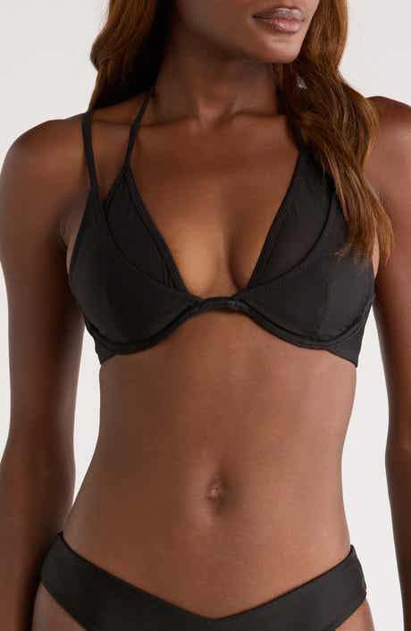 Layered Mesh Underwire Bikini Top