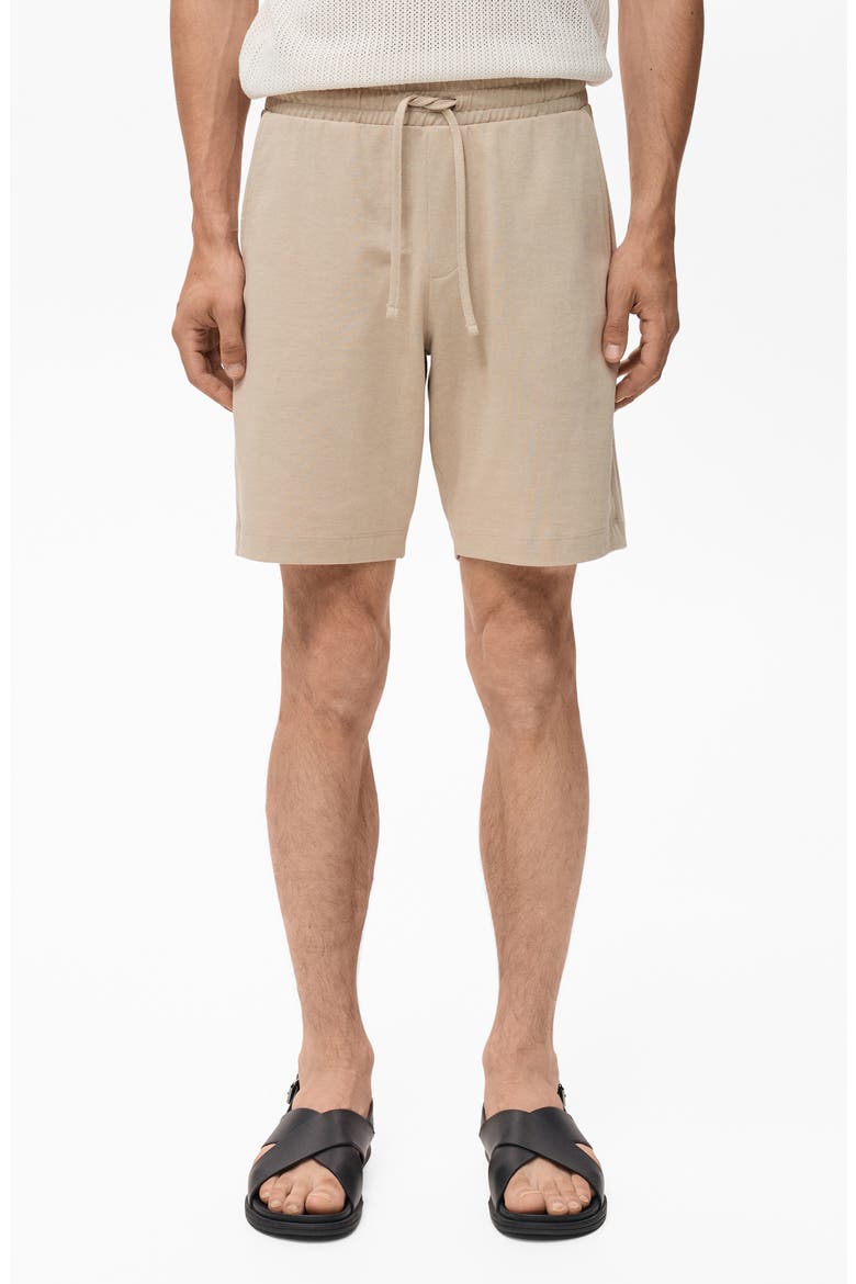 Drawstring Cotton Bermuda Short, Main, color, ECRU