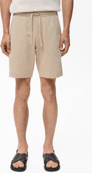 MANGO Drawstring Cotton Bermuda Short
