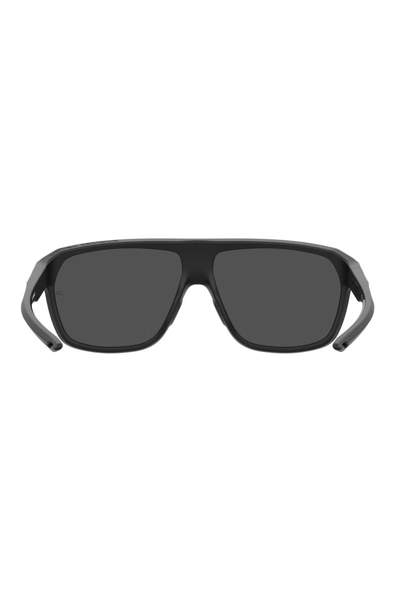 Dominate 62mm Oversize Rectangular Sunglasses, Alternate, color, MATTE BLACK / GREY OLEOPHOBIC