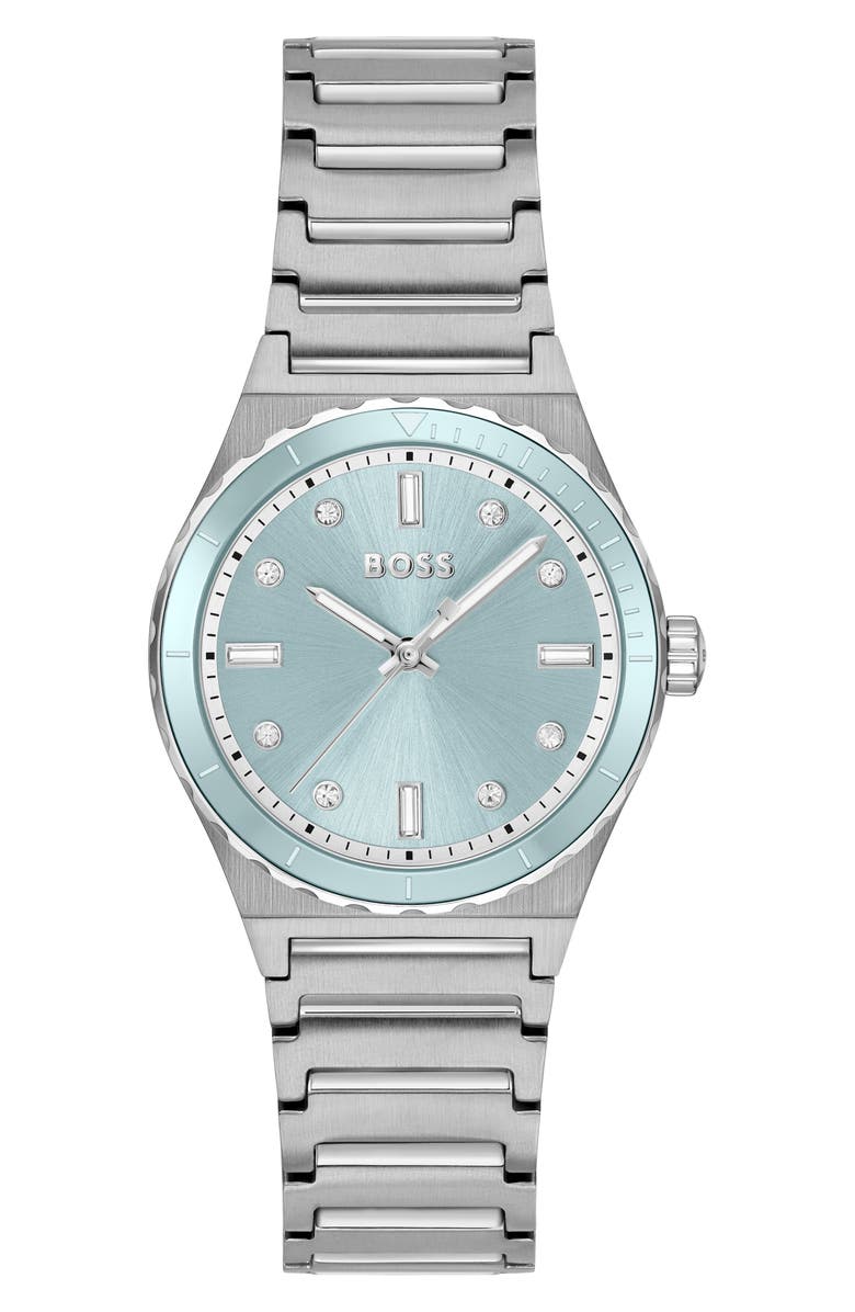 BOSS Candor Bracelet Watch, 32mm, Main, color, Light Blue