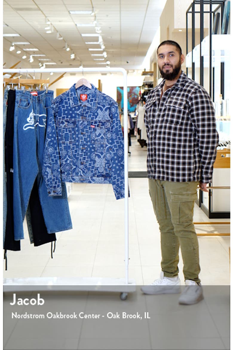 Blue Dreams Floral Jacquard Denim Trucker Jacket video