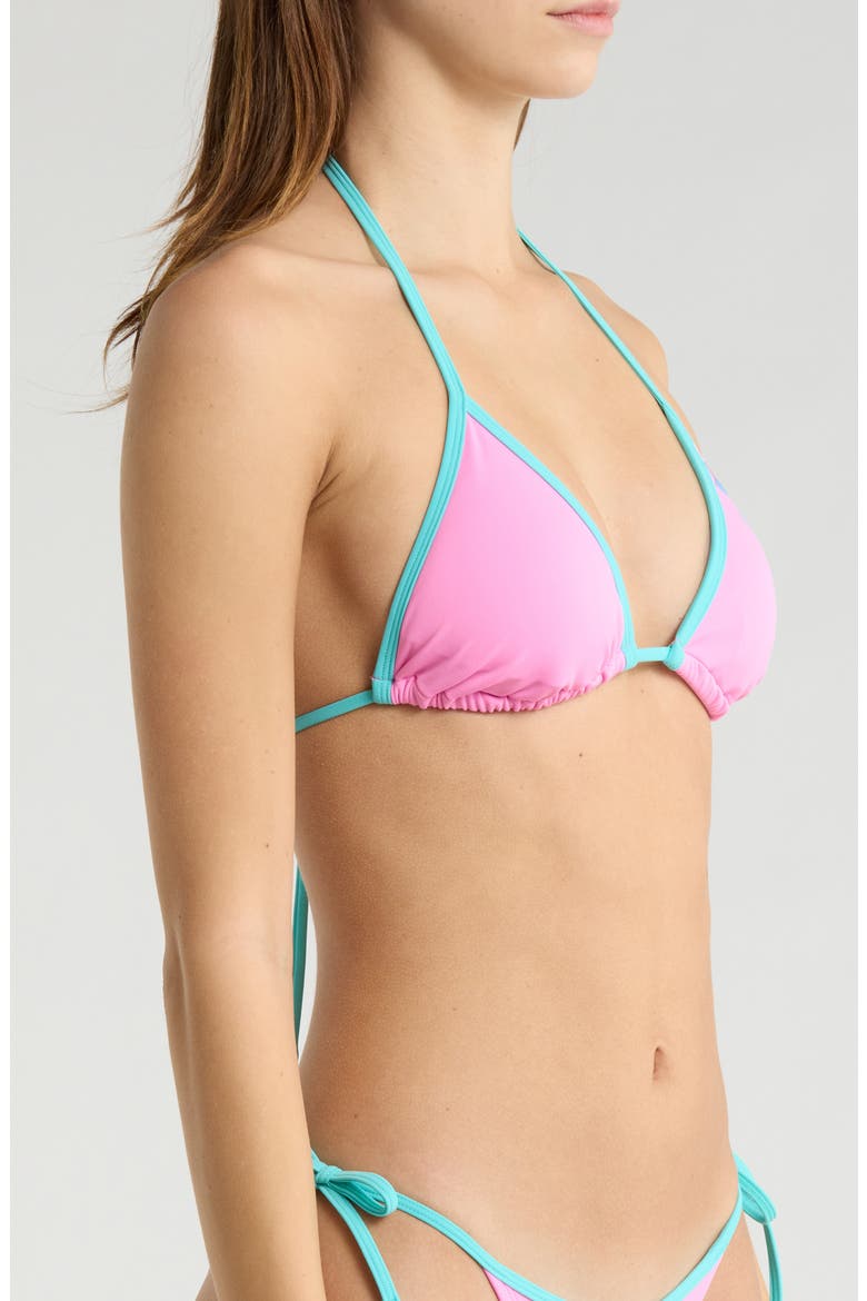 Surf Puff Triangle Bikini Top, Alternate, color, LIGHT PINK