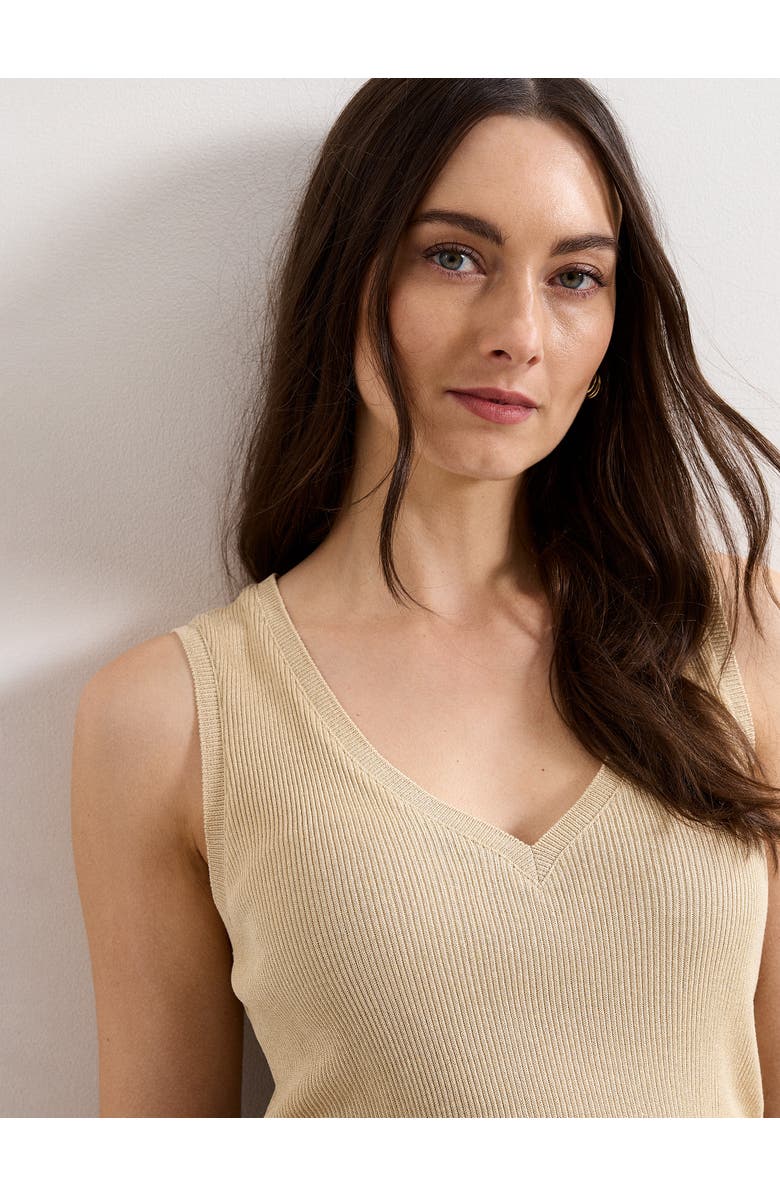 Phase Eight Mila V-neck Vest, Alternate, color, Gold