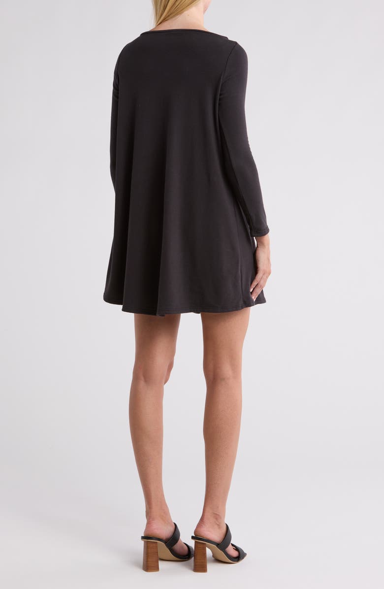 GO COUTURE Long Sleeve Sweater Dress, Alternate, color, Black