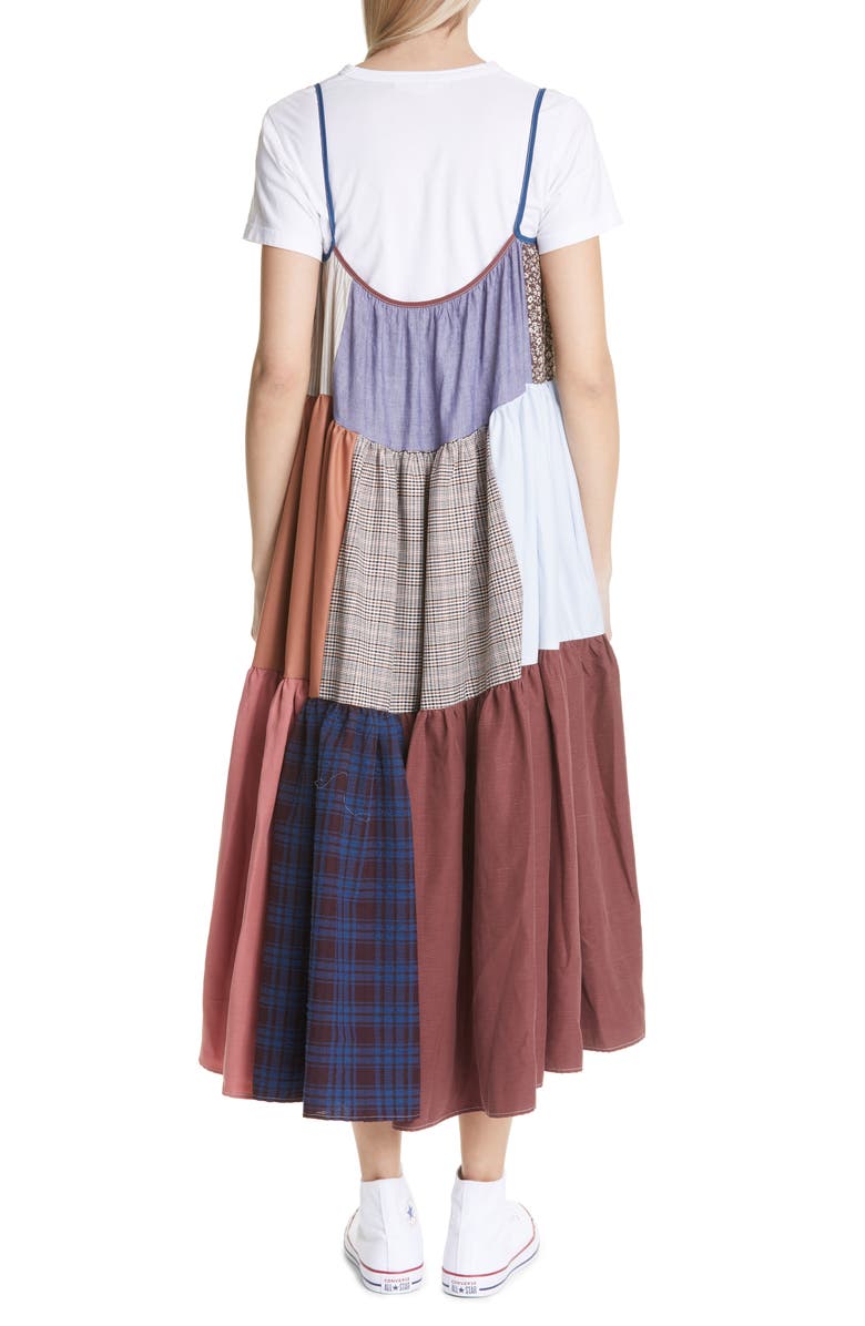 La Réunion One of a Kind Sleeveless Patchwork Maxi Dress, Alternate, color, 