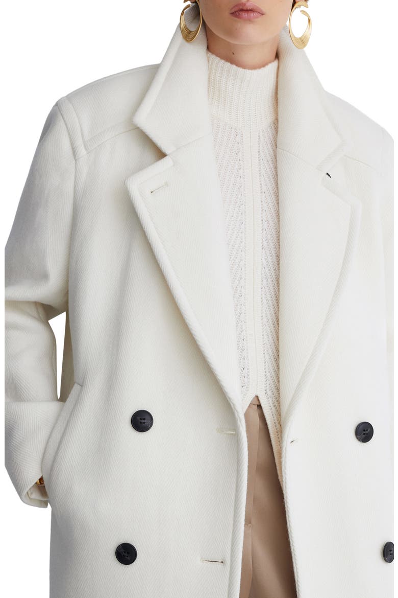 Kira Double Breasted Coat, Alternate, color, CREAM