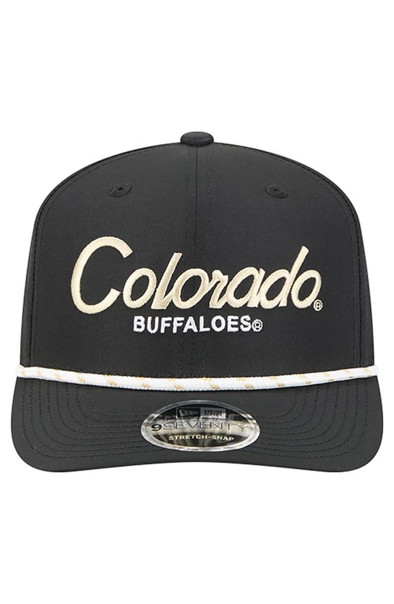 New Era Men's New Era Black Colorado Buffaloes Script Performance Rope 9SEVENTY Adjustable Hat, Alternate, color, Black