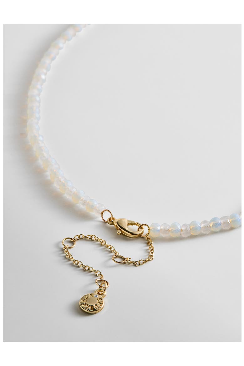 Custom Dainty Beaded Necklace, Alternate, color, WHITE