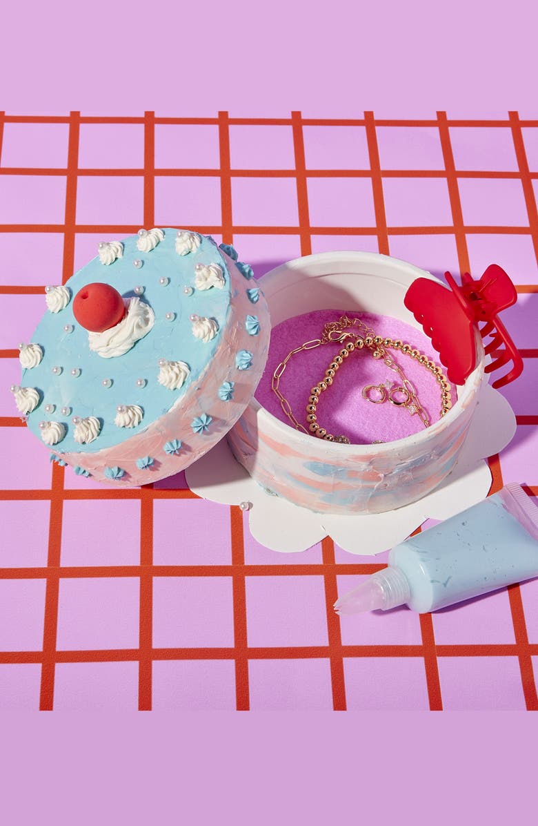 BRIGHT STRIPES Decorate-A-Cake Jewelry Box, Alternate, color,