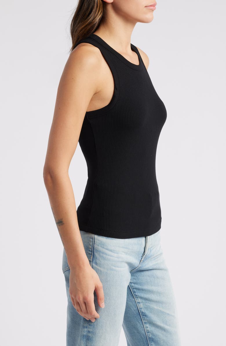 & Other Stories Ribbed Tank Top, Alternate, color, Black