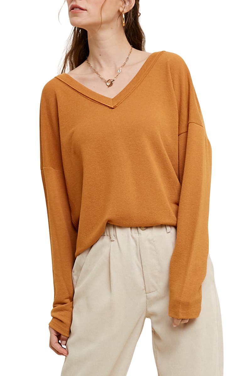WISHLIST Hacci Knit Top, Main, color, Amber