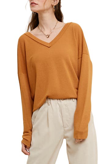Wishlist Hacci Knit Top In Brown