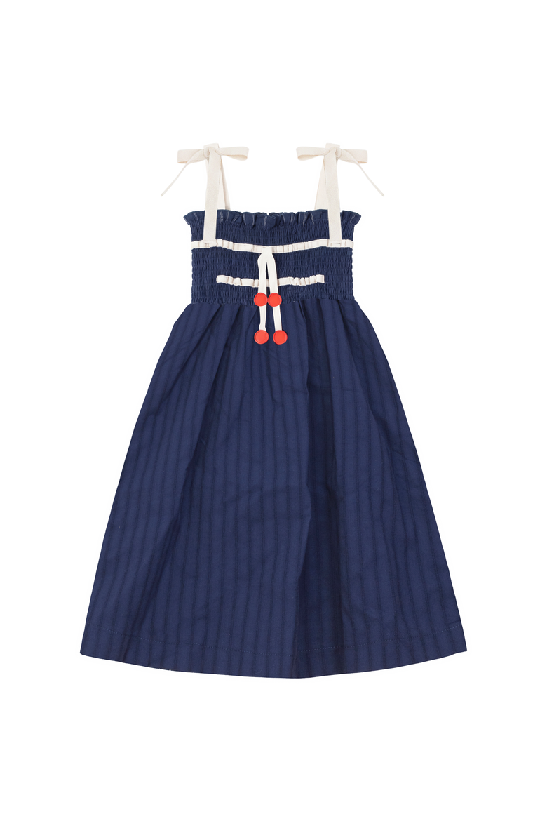 Girls Navy Maxi Smocked Jumper, Alternate, color, Navy