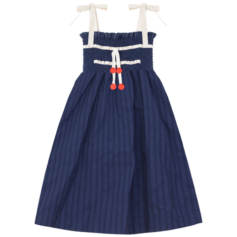 Smocked Bodice Ruffle Edge Maxi Jumper