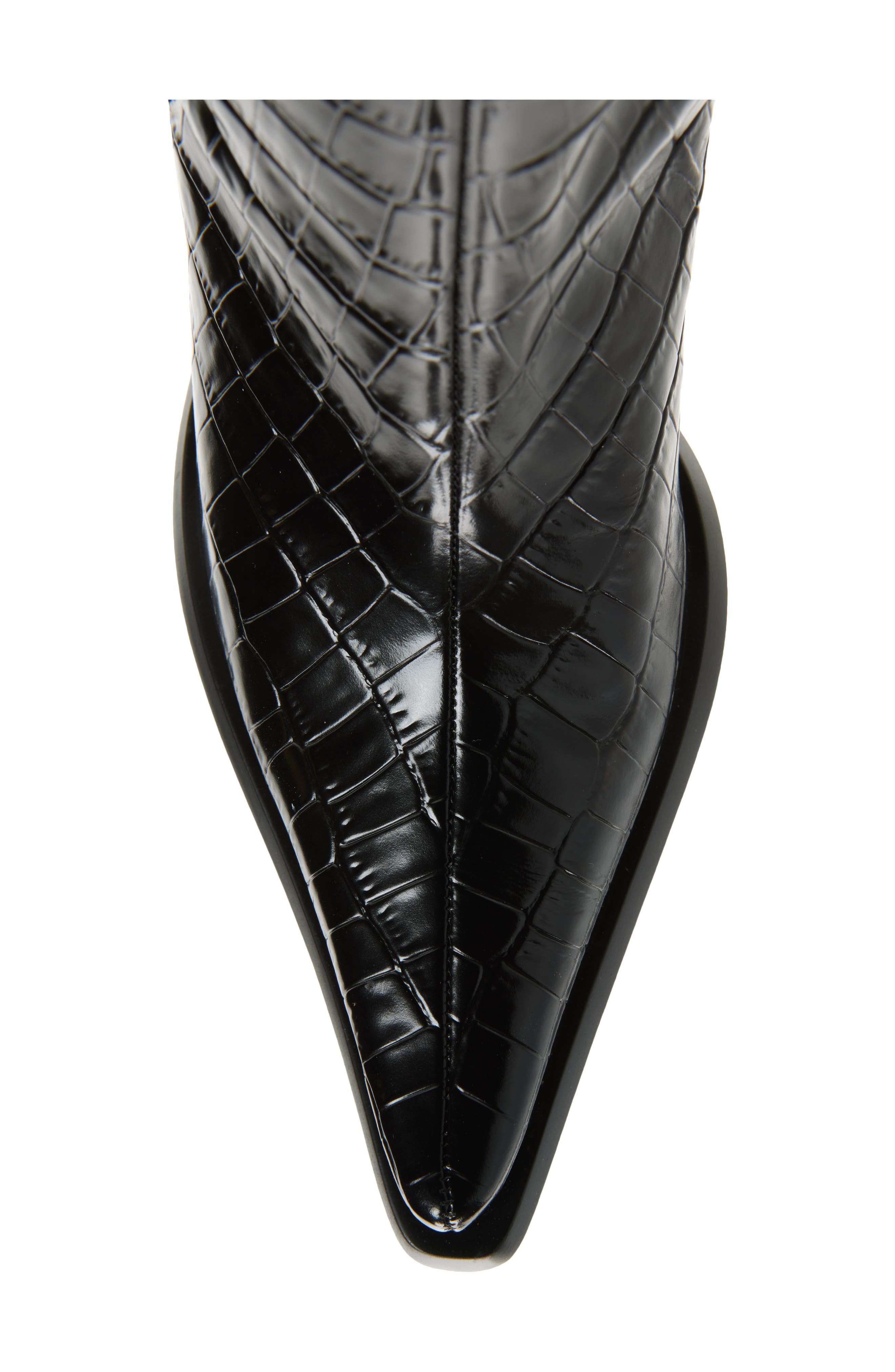 Jeffrey Campbell Stunna Boot, Alternate, color, Black Croco
