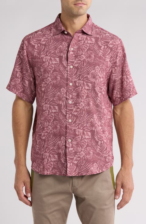 Fallen Leaves Tencel® Modal Blend Button-Down Shirt