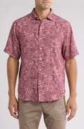 Tommy Bahama Fallen Leaves Tencel® Modal Blend Button-Down Shirt