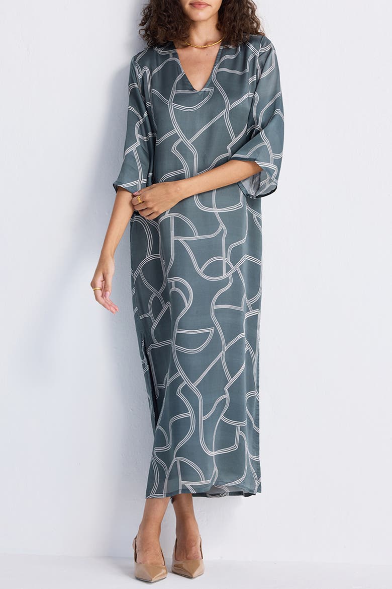 Maxi Dress with Side Slits, Alternate, color, Twirls and Twists