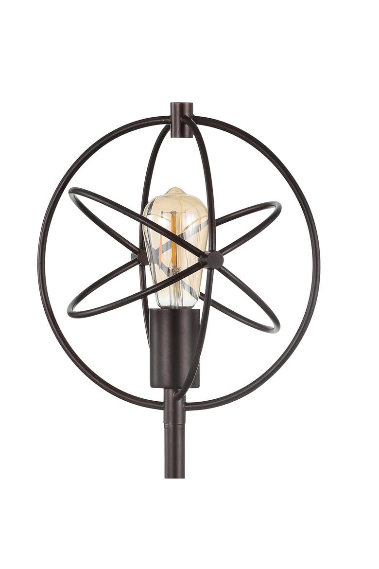 Atomic Edison Bulb Metal/Marble Modern LED Table Lamp, Alternate, color, Oil Rubbed Bronze/White