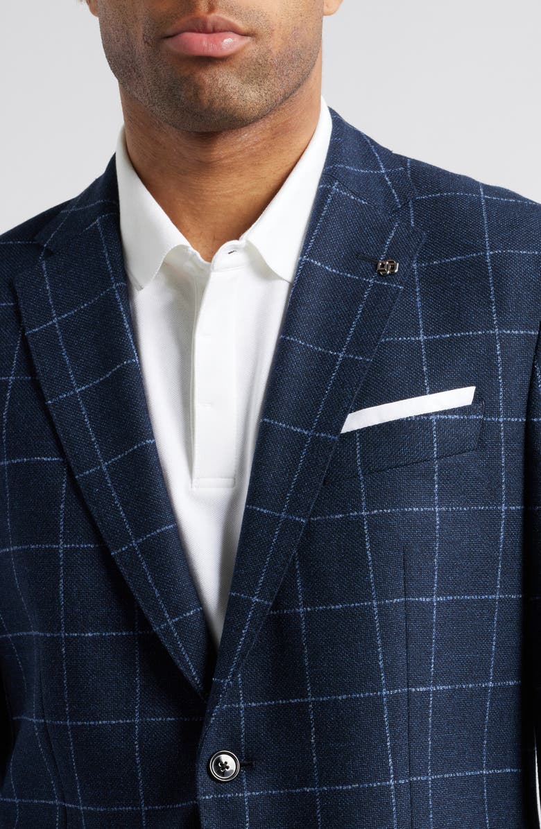 BOSS Hutson Check Virgin Wool Blend Sport Coat, Alternate, color,