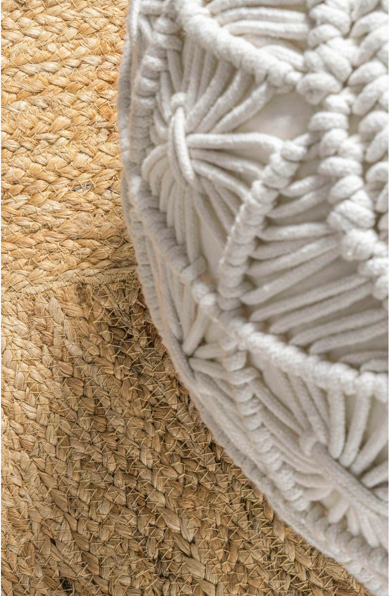 JONATHAN Y Harmony Boho Jute Circle Round Area Rug, Alternate, color, Natural