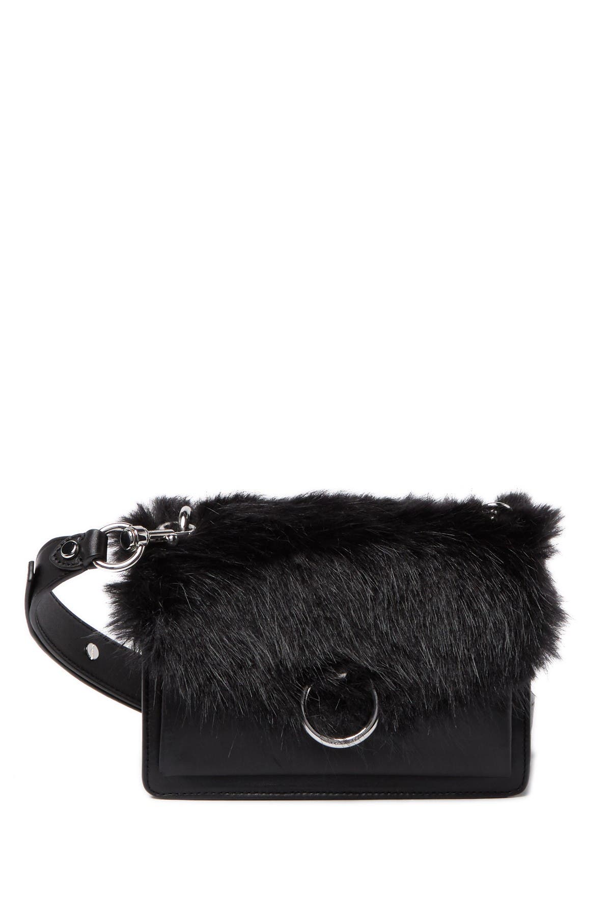 Rebecca Minkoff Faux Fur Jean Crossbody Bag, Main, color, 