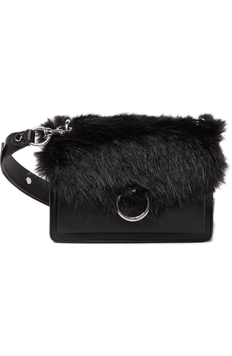 Rebecca Minkoff Faux Fur Jean Crossbody Bag, Main, color,