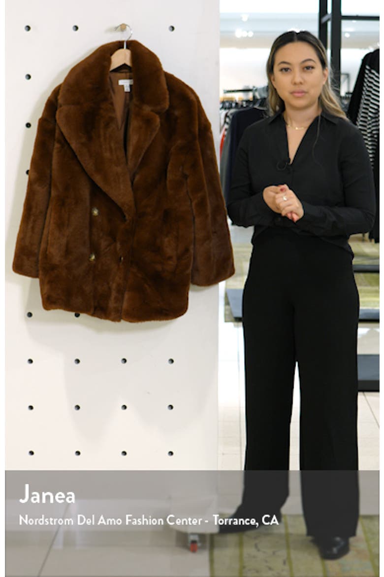 Ally Faux Fur Double Breasted Jacket video