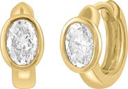 EFFY Oval Lab Grown Diamond Huggie Hoop Earrings
