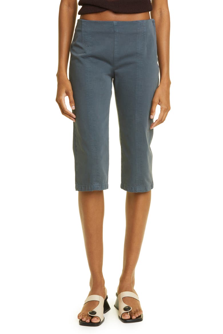 Cordora Crop Cotton Pants, Main, color, DARK GREY