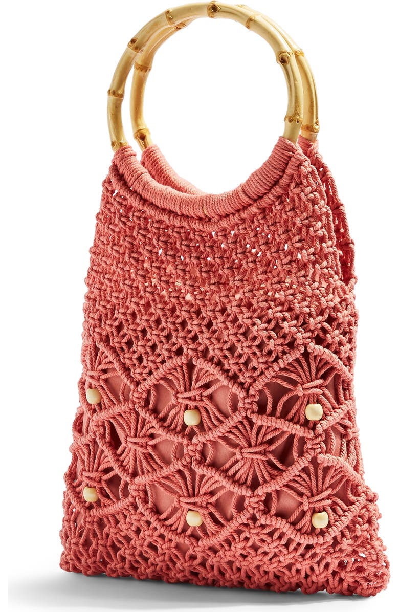 Topshop Sami String Macramé Tote, Alternate, color,