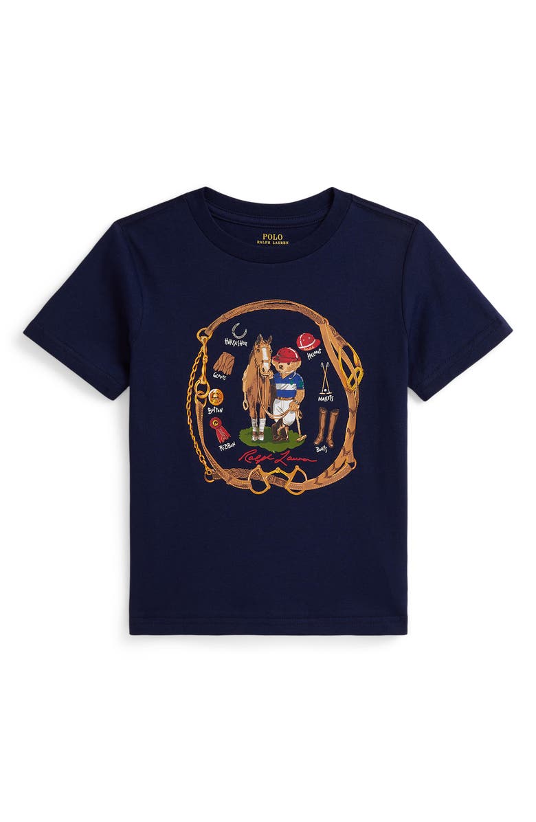 Polo Ralph Lauren Kids' Polo Bear Graphic T-Shirt, Main, color, Bear Navy