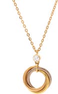 Pre-Owned Cartier Trinity Pendant Necklace 18K Tricolor Gold with Diamond