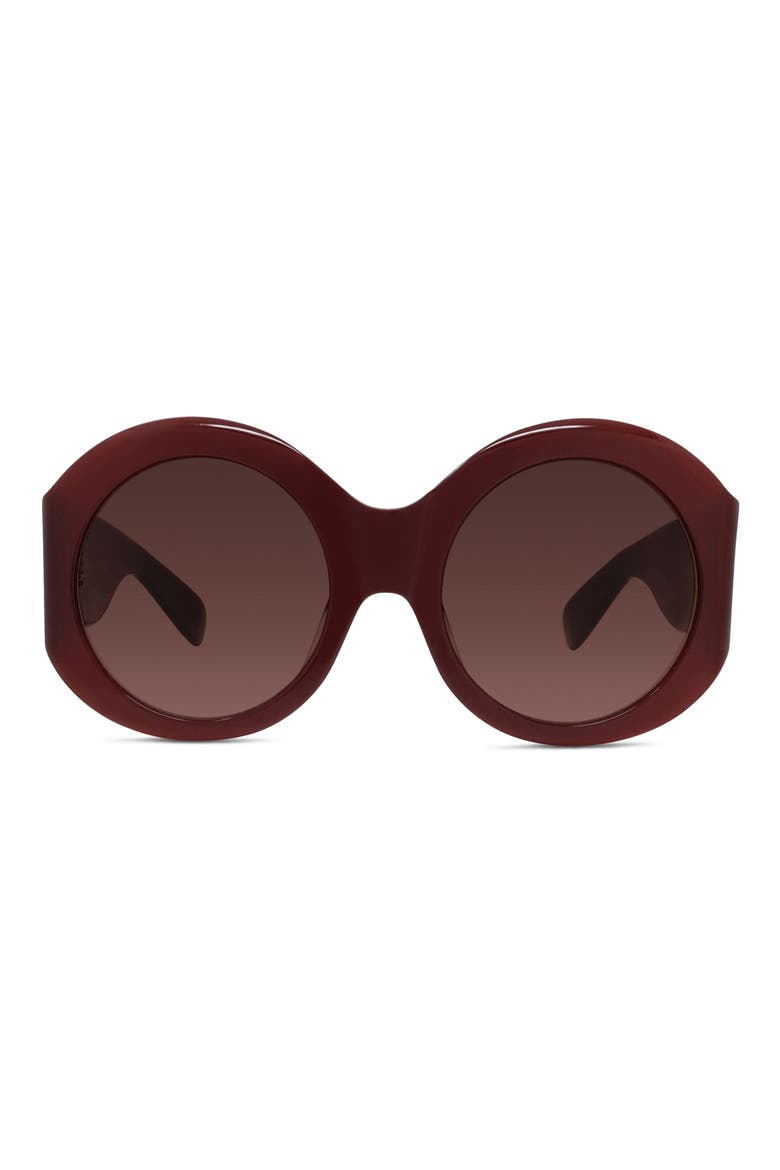 Cocoon 56mm Round Sunglasses, Main, color, SHINY BORDEAUX / GRADIENT